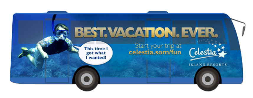 Celestic Islands Resorts Bus Wrap