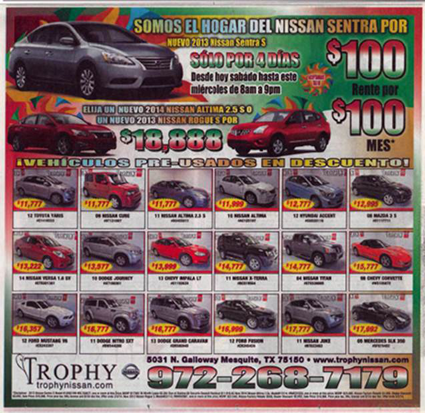 Nissan dealer newspaper ads #9