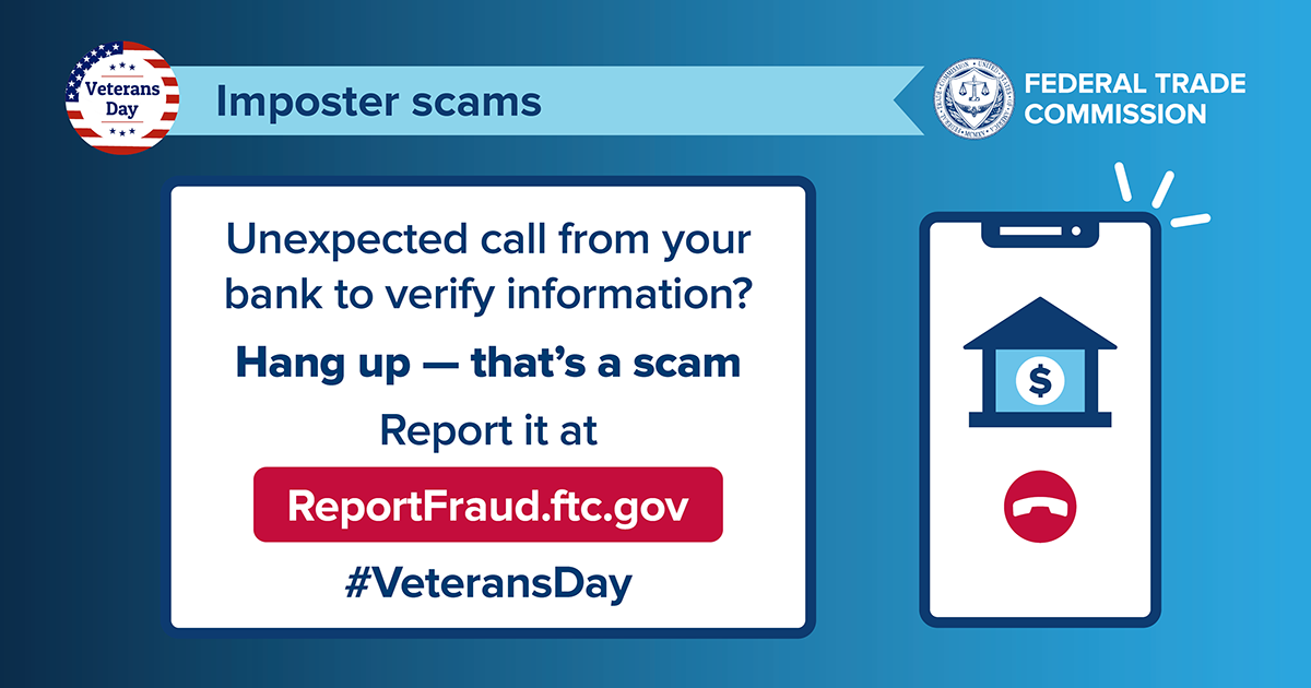 Imposter scams targeting veterans and servicemembers