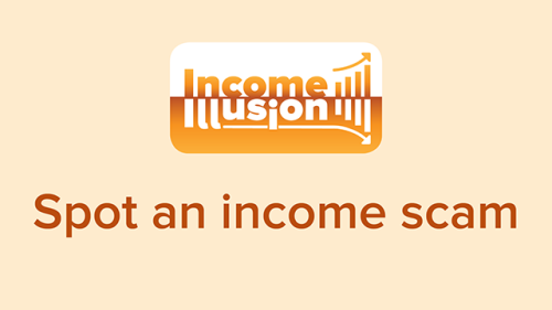 spot an income scam infographic thumbnail