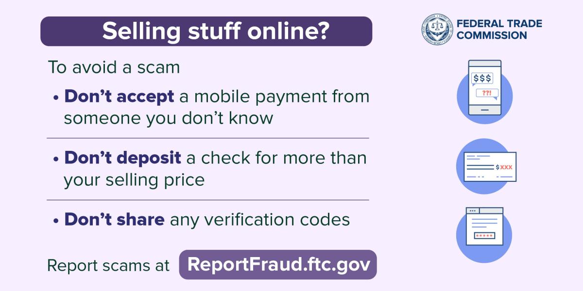 Selling stuff online? Here's how to avoid a scam - Federal Trade Commission (.gov)