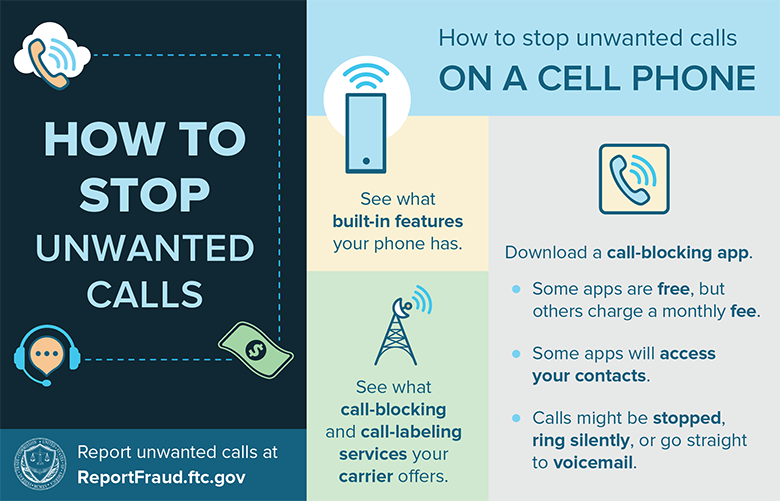 How to stop unwanted calls on a cell phone