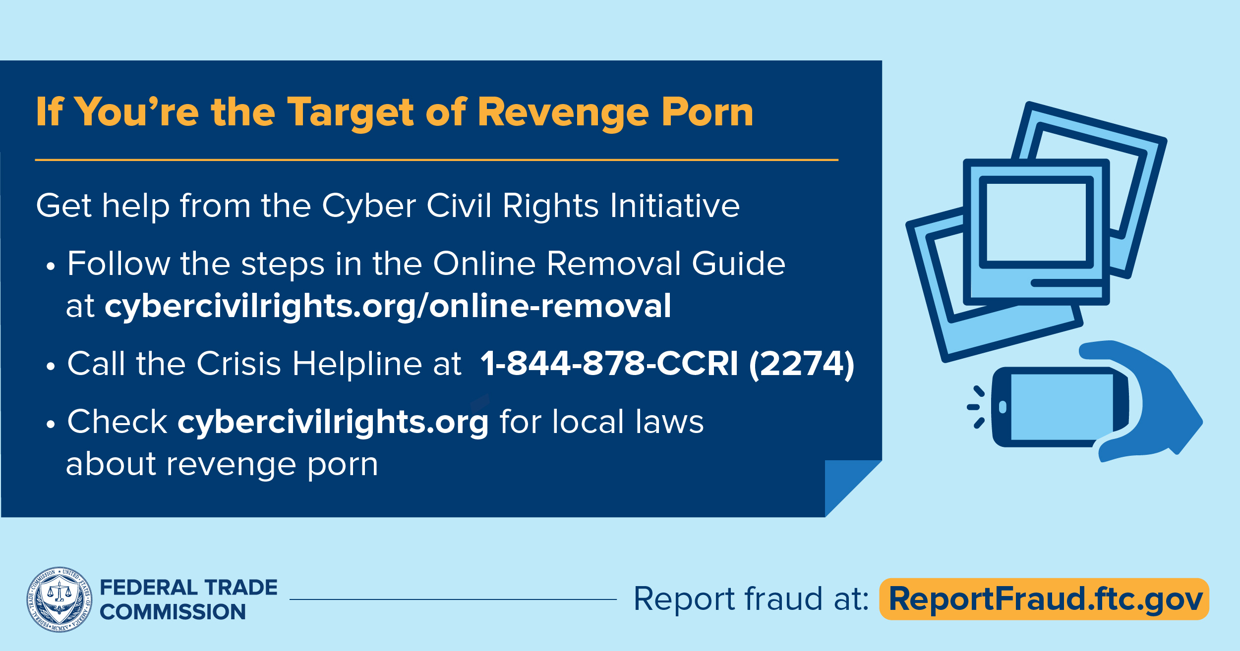 2501px x 1314px - What To Do If You're the Target of Revenge Porn | FTC Consumer Information