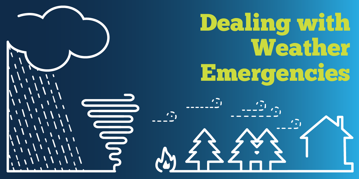 Dealing with weather emergencies graphic