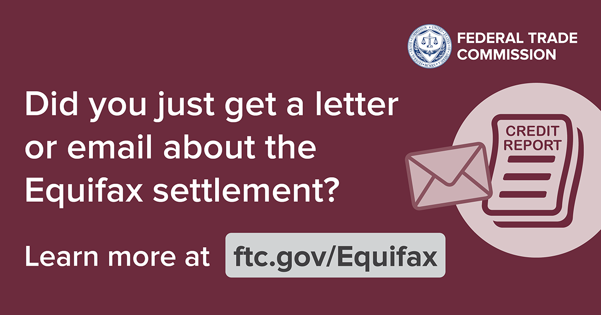 Did you just get a letter or email about the Equifax settlement?