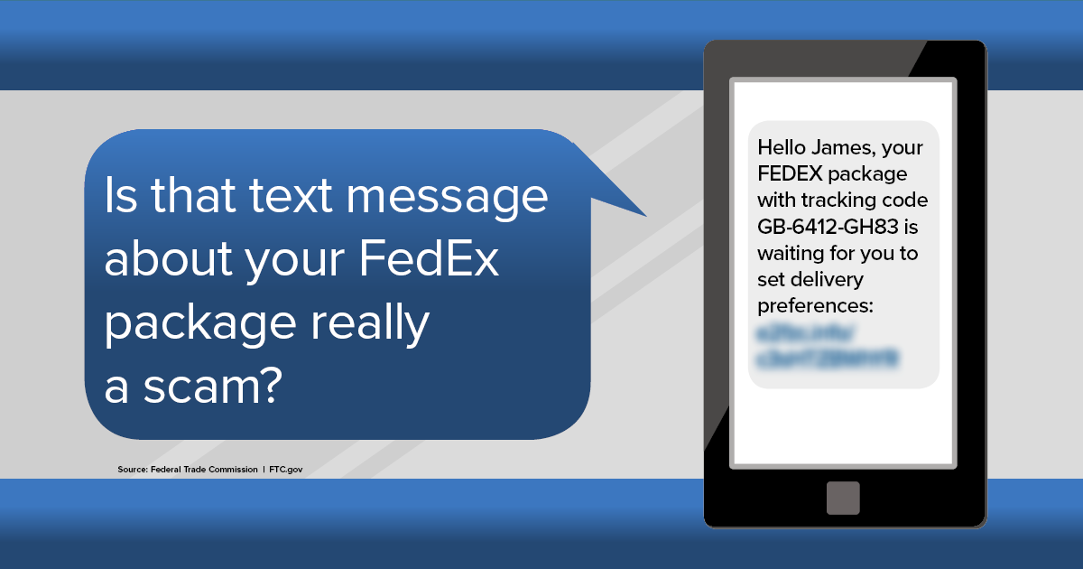 Is that text message about your FedEx package really a scam