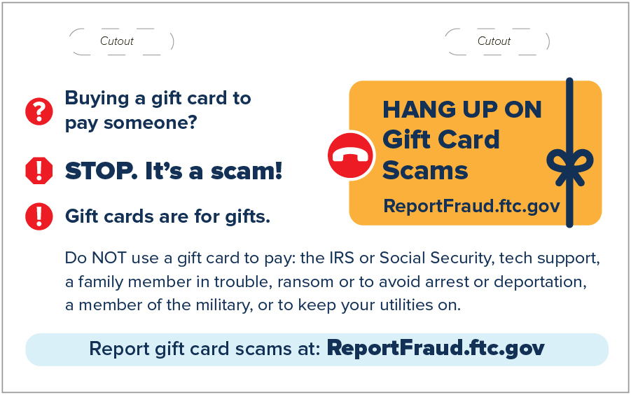 Stop Gift Card Scams Consumer Advice