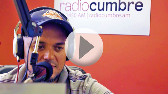 Radio announcer for hispanic station radio cumbre