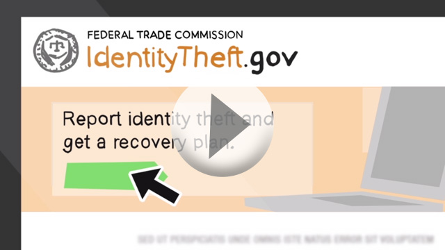 home screen of Identity Theft dot gov 
