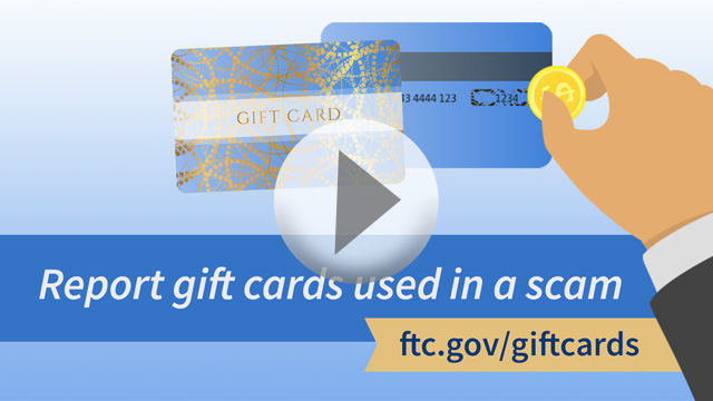 Report gift card used in a scam
