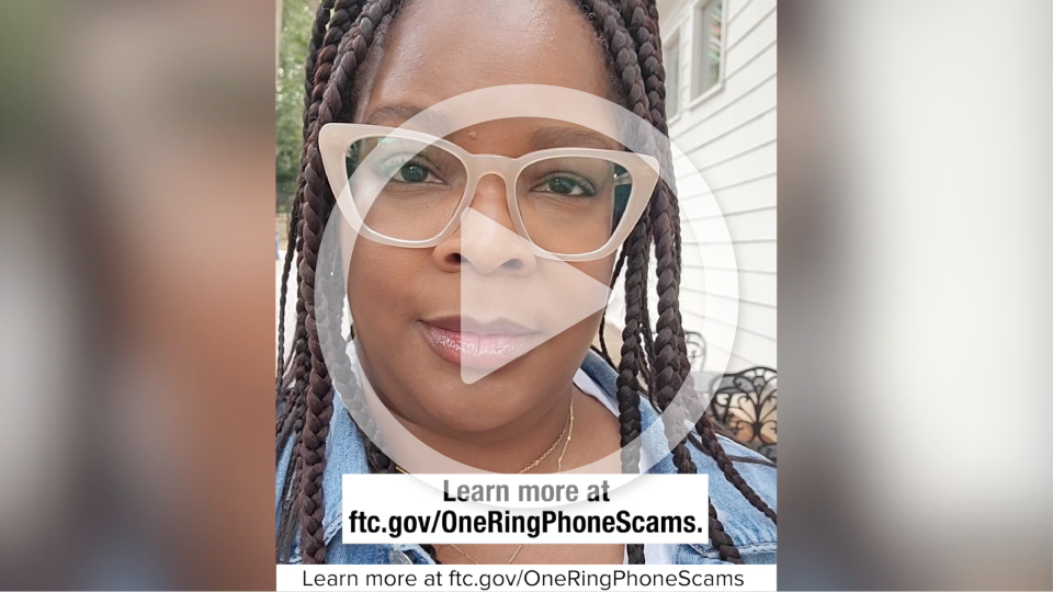 Screenshot of One Ring Phone Scams video