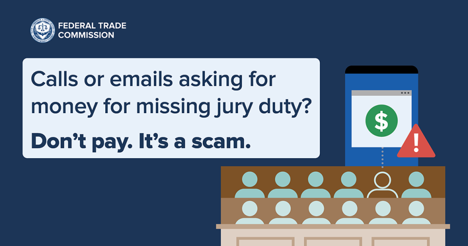 Did you get a call or email saying you missed jury duty and need to pay ...