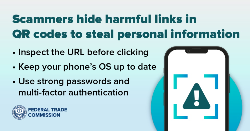 Scammers hide harmful links in QR codes to steal personal information