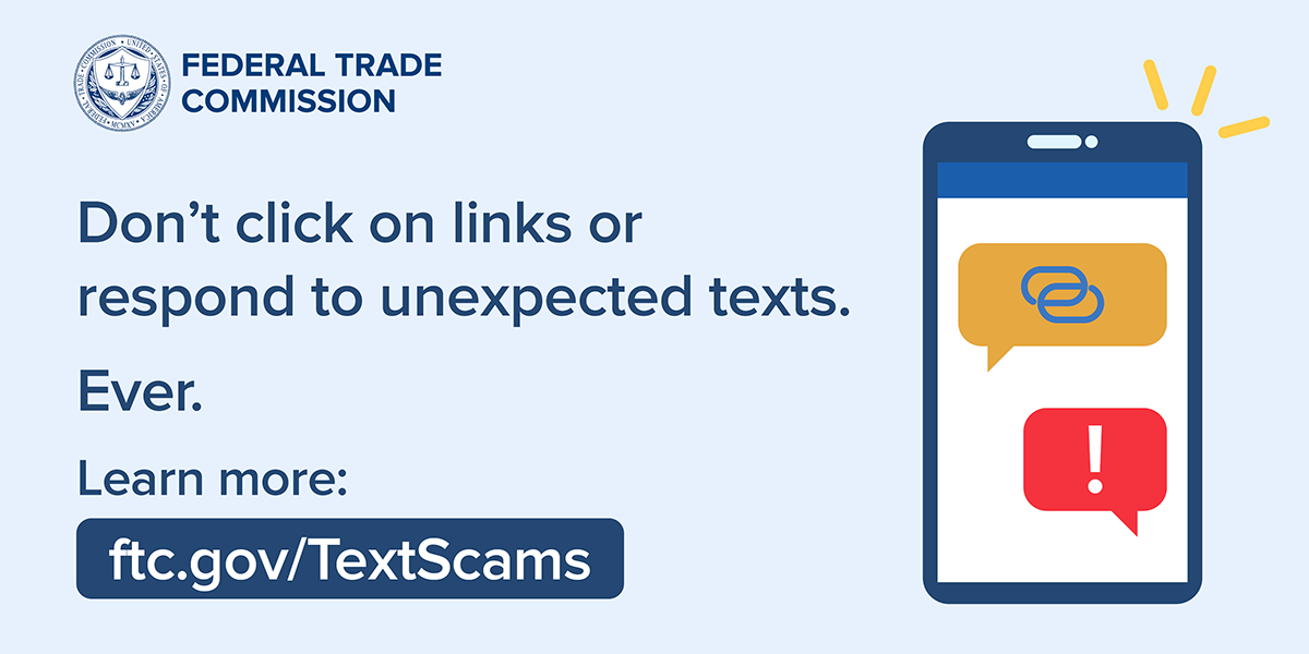 Don't click on that random text. It's a scam