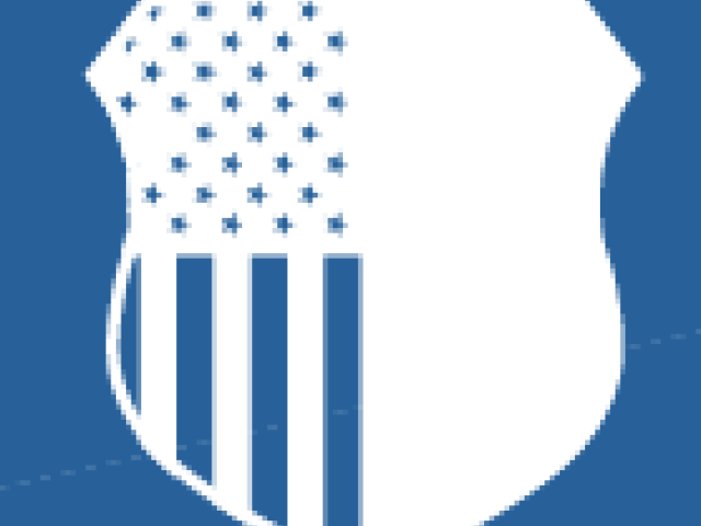 police badge half USA flag